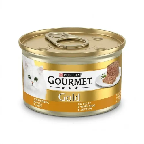 کنسرو پته گربه گورمت گلد با طعم جگر